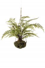 Fern forest on iron stand round hanging 45cm